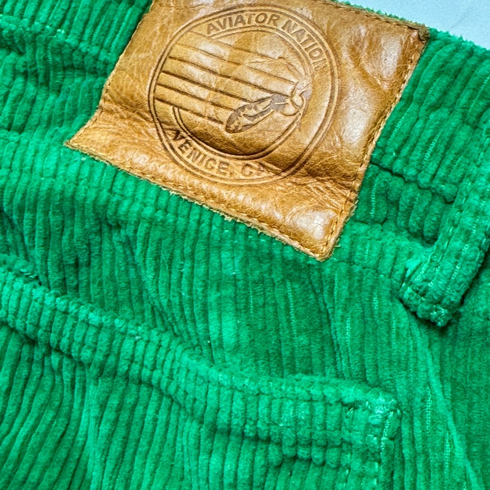 Aviator Nation Green Vintage Corduroy Shorts Size 24 - Picture 4 of 8